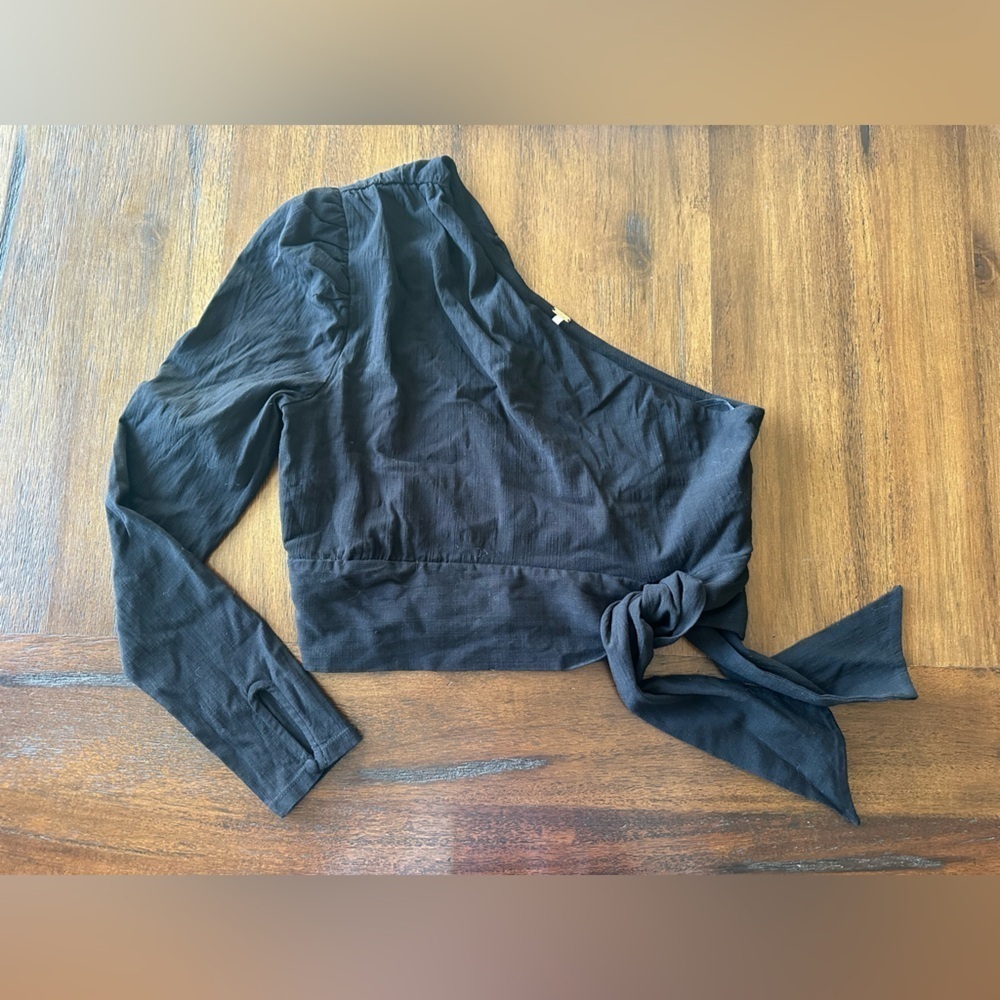 Free People Black One-Shoulder Women's Top- size Medium